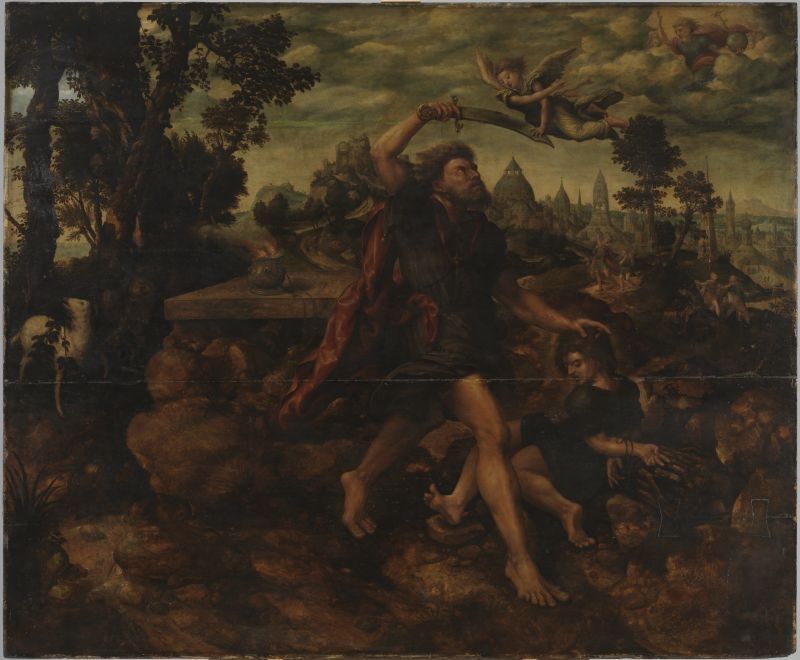 The sacrifice of Abraham, Master of the Augsburg Ecce Homo