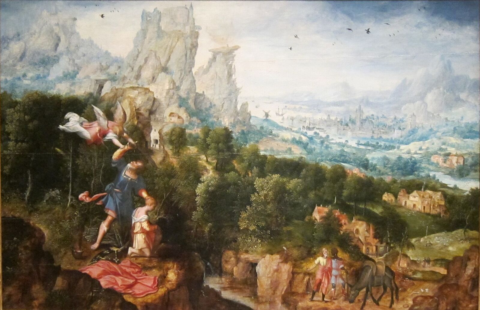 Landscape with the Offering of Isaac, Herri met de Bles